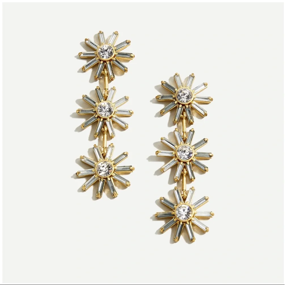 NWT J. Crew Colorblock Flower Earring
